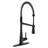 MOEN Sleek High Spring Pull Down Sprayer Kitchen Faucet with 360 Degree Spout Swivel and Power Boost in Matte Black-47352787
