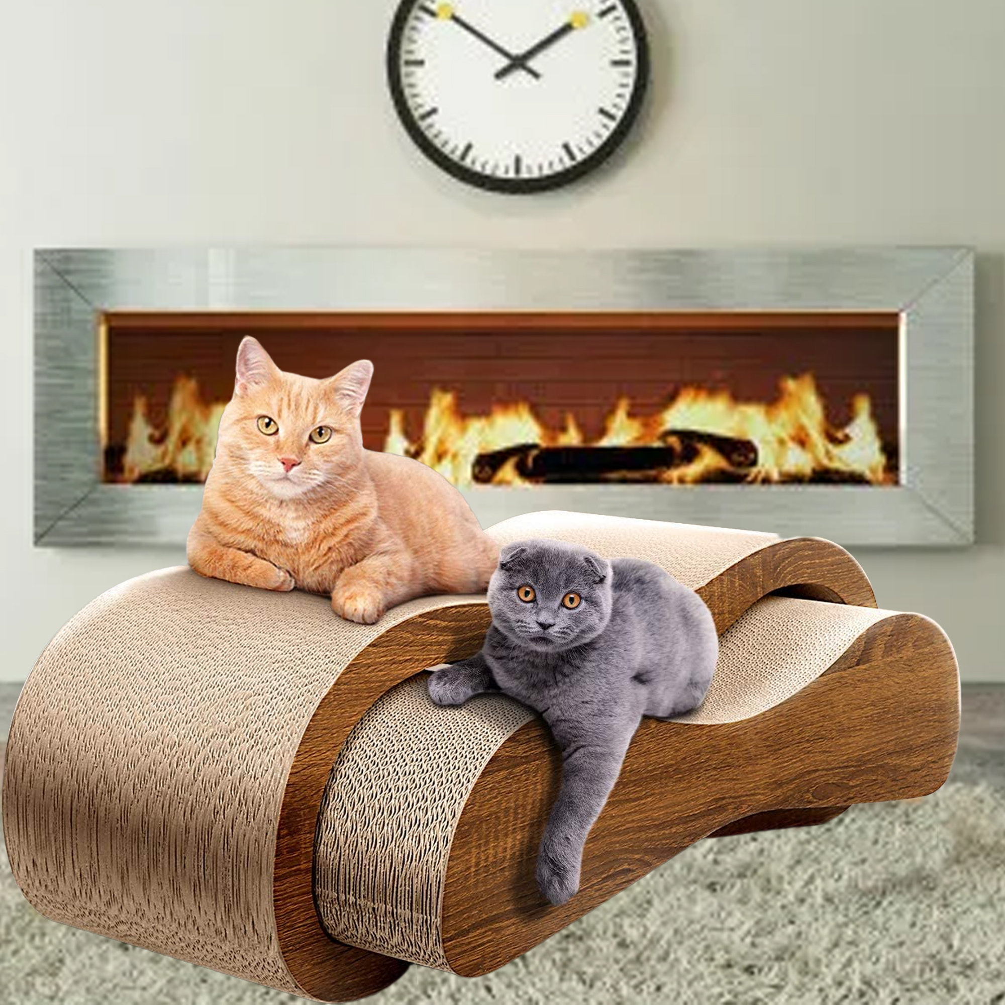 Tucker Murphy Pet™ Alexssa Curved Cat Scratcher Combination Wayfair