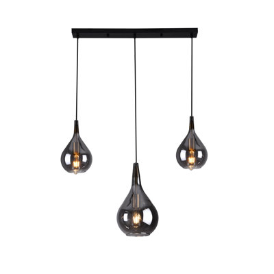 Dabrielle 3 - Light Polished Chrome Teardrop Pendant