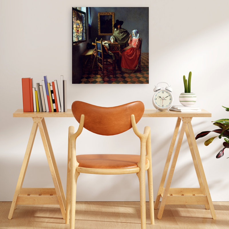 The Wine Classic Abstract Contemporary Architecture Wall Art Print by Johannes Vermeer - Wrapped Canvas Print