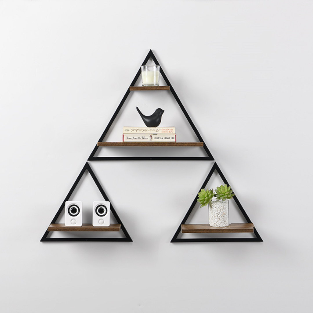 Rhoton 3 Piece Triangle Floating Shelf