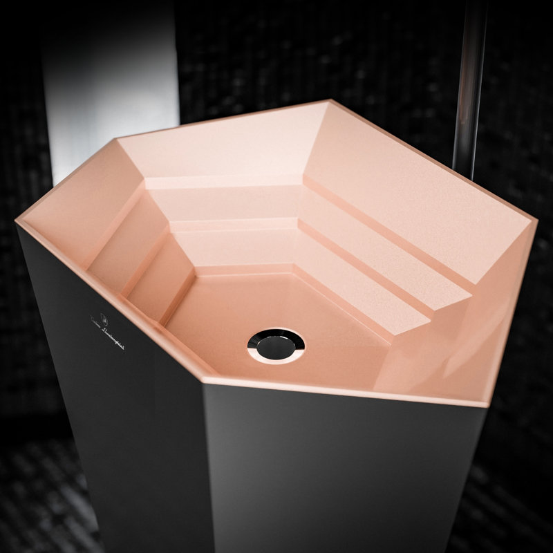 Mirage by Tonino Lamborghini Freestanding Sink, Black Mat