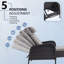 Chaise longue d'extérieur pour l'extérieur Mobilier de patio Fauteuil inclinable en osier en rotin noir-349120170-348831824