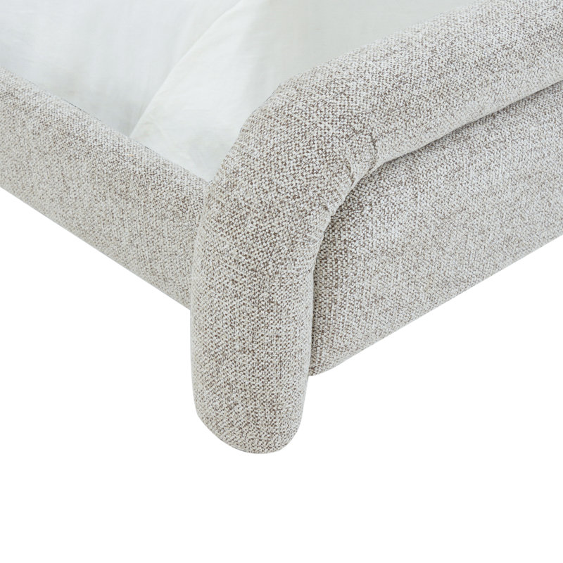 Adelle Chenille King Bed, Brown/ White, King