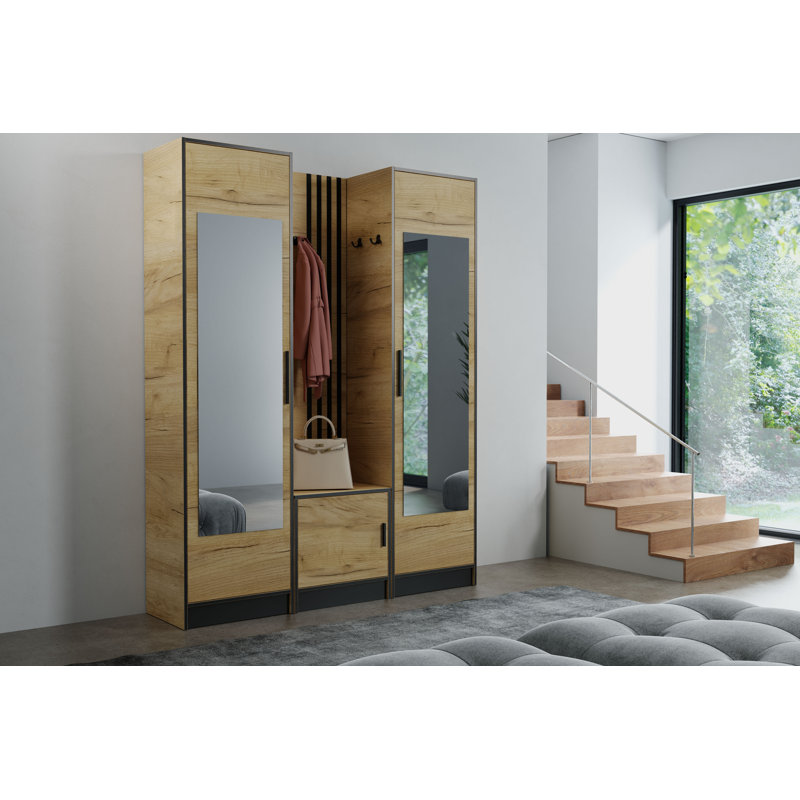 Alyxandria 2 Door Wardrobe, Natural