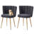 Modern Lotus Backrest Fabric Upholstered Dining Chair (Set of 2)-941772796