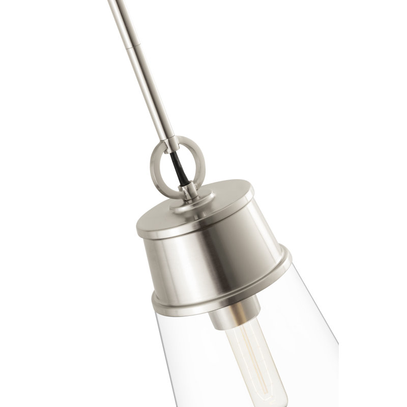 Bertina 1 - Light Single Pendant, Brushed Nickel, 96.25" H x 7.5" W x 7.5" D