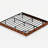 Floating Bed Frame Of King Dimensions With Walnut - Colored Finish And Led Lights For Decoration, Wave Formed Wood Texture, Metal Slats Support, No Box Spring Setup, Invisible Suspension Design-1024157418-1024157429