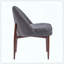 Chaise rembourrée en tissu et fer idéale pour la salle à manger à la maison