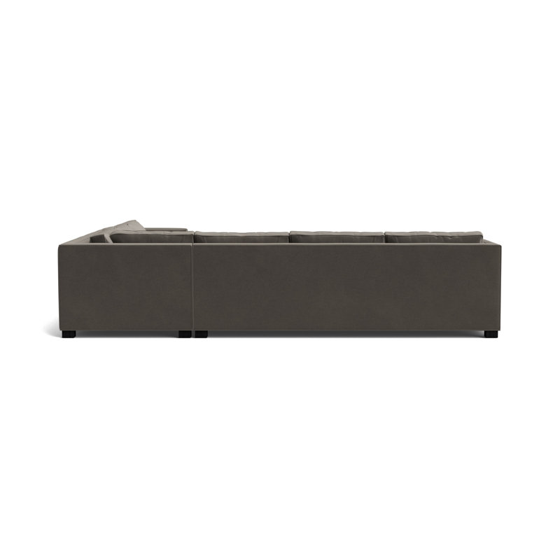 Keaton Chaise Sectional, Performance Velvet - Graphite, Black