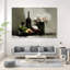 Nature morte avec une bouteille noire sur toile par Treechild-92588434