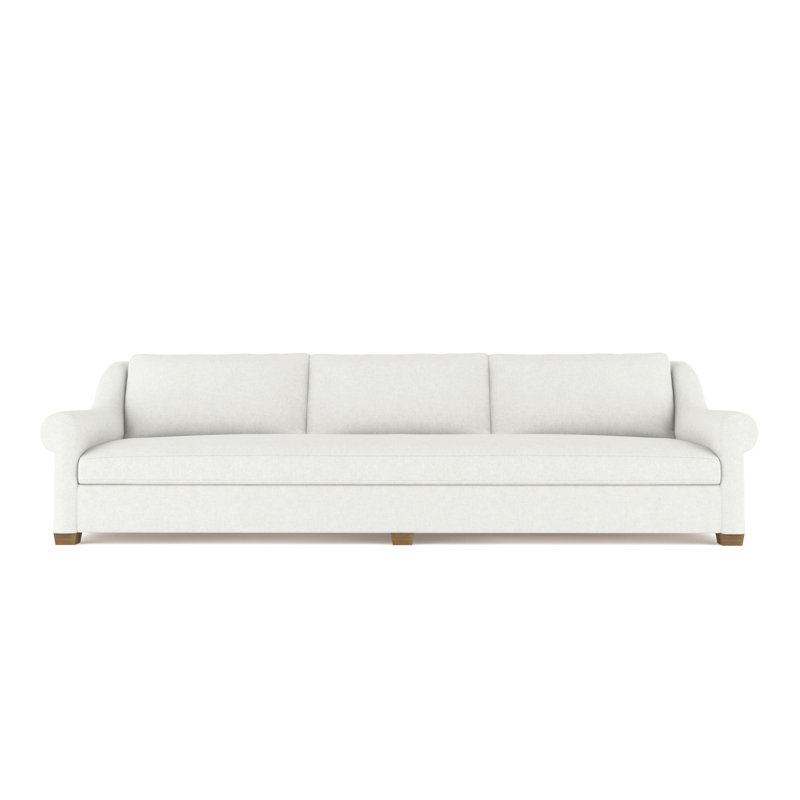 Canapé Thompson, H 32 po x l 84 po x P 41 po, Velours moelleux blanc, Naturel