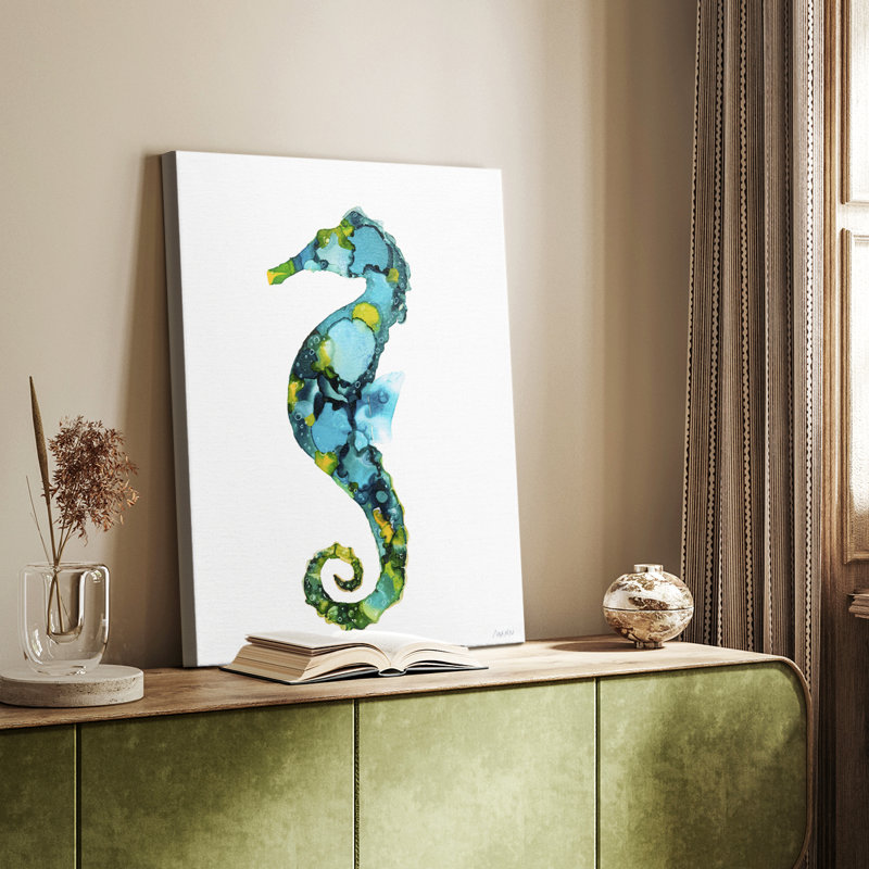 Hippocampe - Cavas enveloppés de galerie, H 48 po x l 32 po