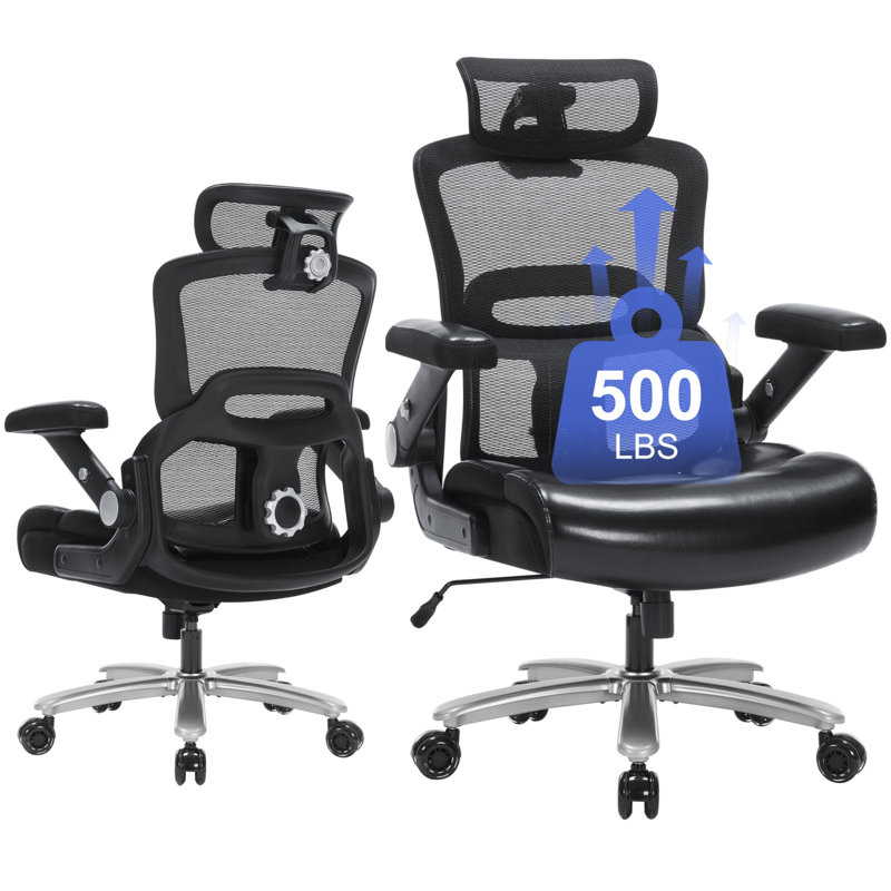 500lbs Big and Tall Ergonomic Mesh Office Chair with Adjustable Headrest and Lumbar Support