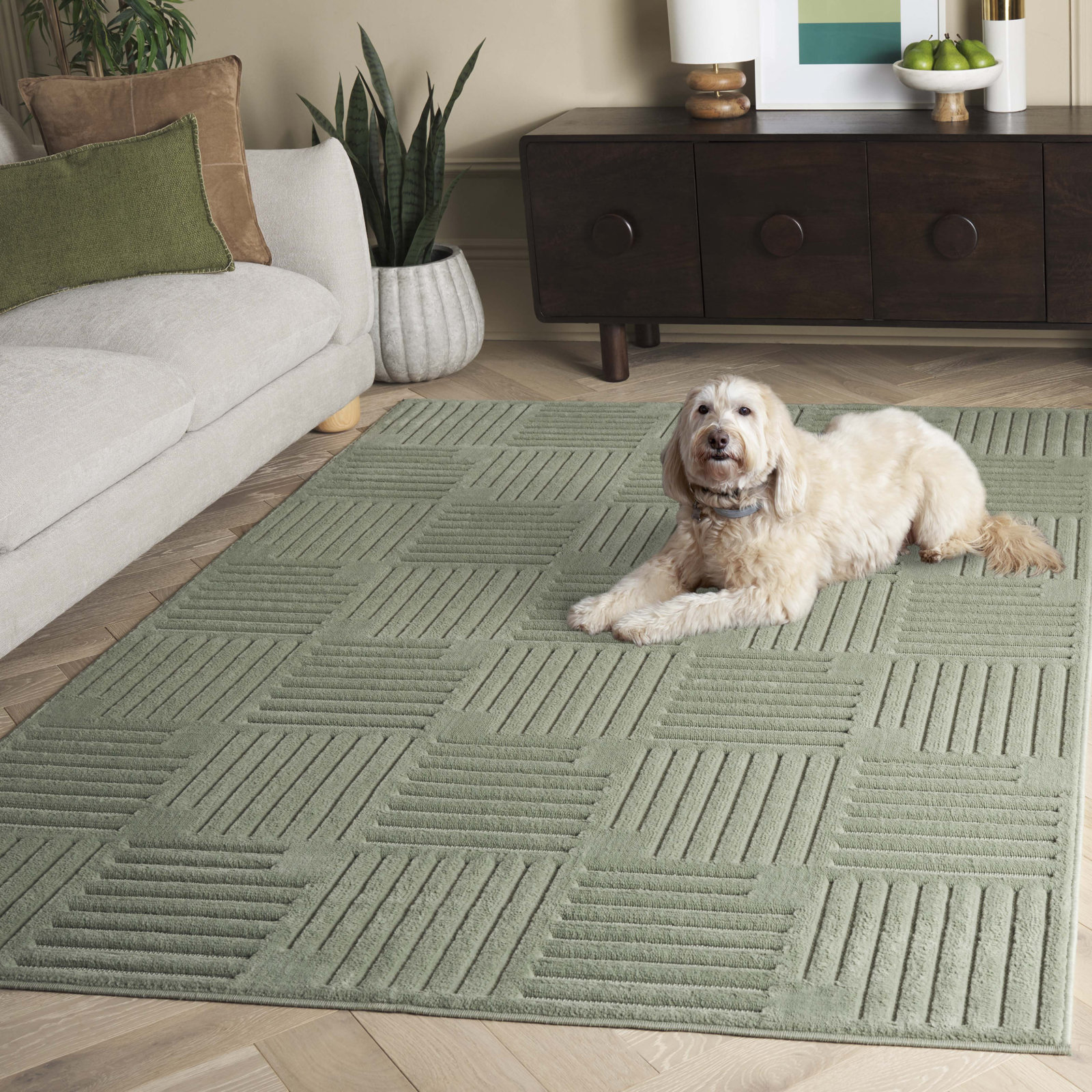 Mirissa Geometric Performance Rug, Rectangle 9' x 12'