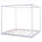 White King Canopy Bed Frame with Solid Wood Headboard and Heavy-Duty Support Legs, No Box Spring-505360664