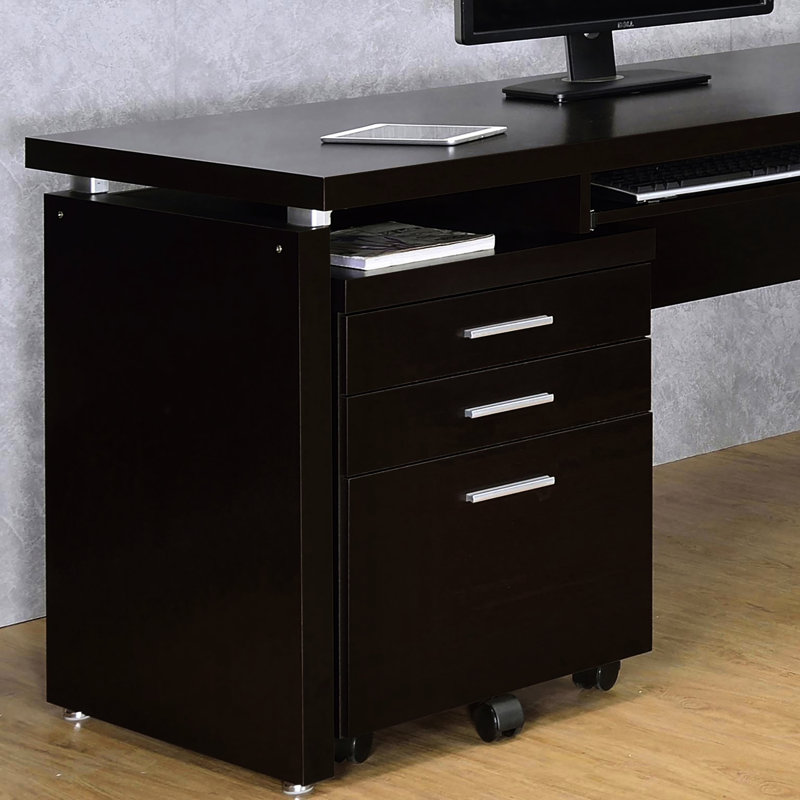 Cappuccino 3 Office Rack Shelf - Maximize Storage Efficiency File Cabinet For Spacious With Elegant Finish