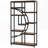 68.89"Height Industrial 5-Tier Rustic Brown & Black Corner Etagere Bookshelf-899208755