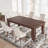 70.87" Farmhouse Dining Table for 6-8 People, Long Wooden Kitchen Table with Sturdy Frame & Rustic Brown Finish, Rectangular Dinner Table for Dining Room, Kitchen, Conference Room, Brown