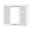 Unité de rangement pour miroir de salle de bain, 35 po x 27,5 po, aspect moderne, style structure,-866418095
