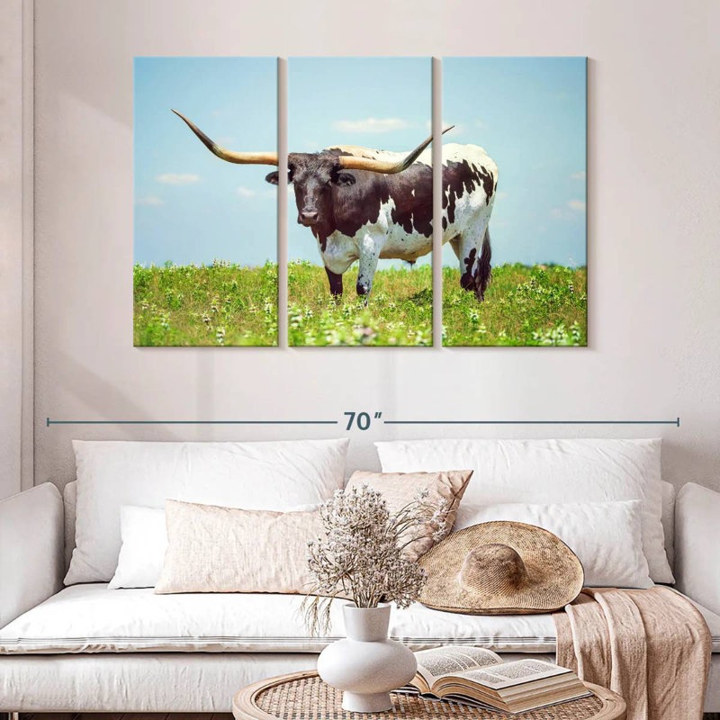 Brampt Longhorn Steer, 32" H x 50" W