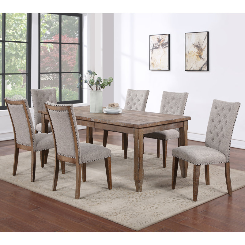 Surbit Barcroft Extendable Wood Dining Set, 5 Pieces: Table, 4 Chairs