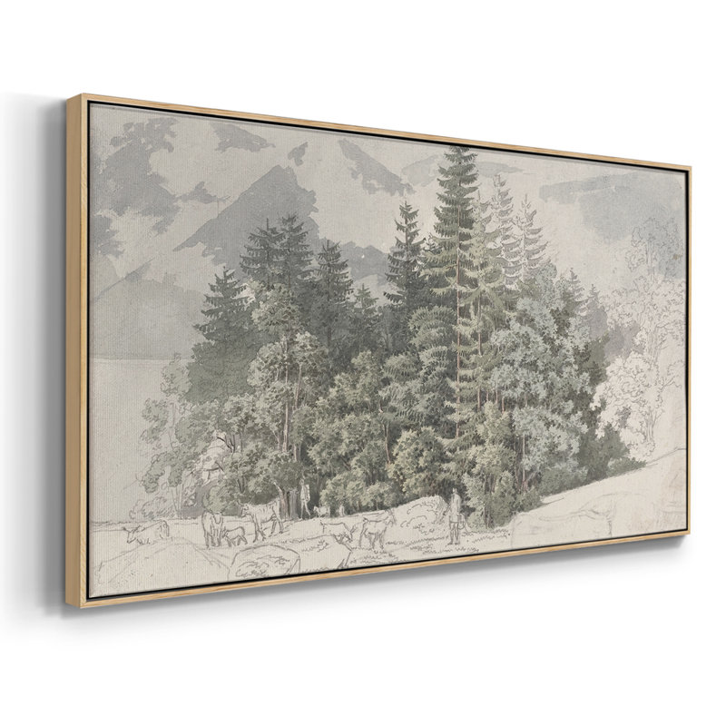 Série paysage - CDIV - Toile tendue avec châssis encadré - Prêt à être accroché, H 21 po x l 41 po, Naturel