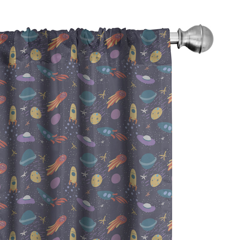 Panneau coulissant semi-diaphane avec passe-tringle Alien, 28 po x 95 po