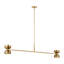 Sean Lavin Shanti 2-light linear extra large linear chandelier in dark bronze finish-820140392