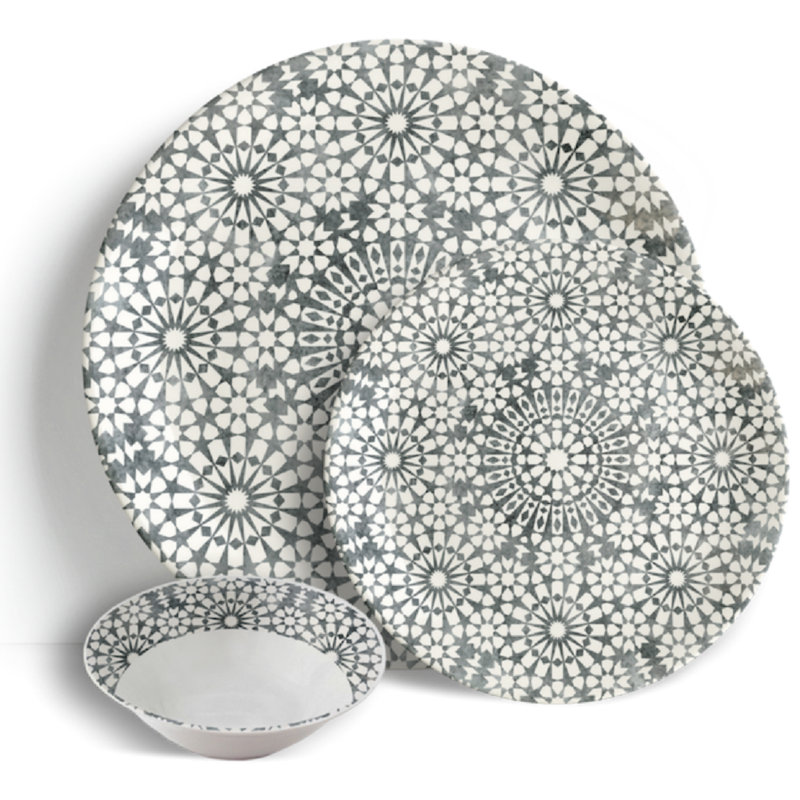 Piece Porcelain China Dinnerware Set - Service for 6