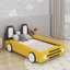 Lit plateforme simple en forme de voiture avec roulettes-771692058