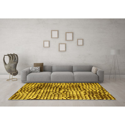 Washable Abstract Indoor Rug