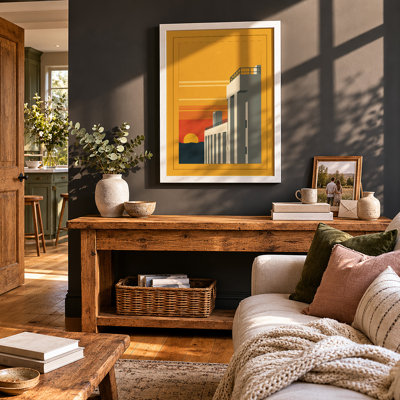 Industrial Sunrise Art Deco - Framed Print