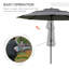 Parasol de patio 3 niveaux 9FT avec manivelle à bouton-poussoir inclinable gris clair-2051973722