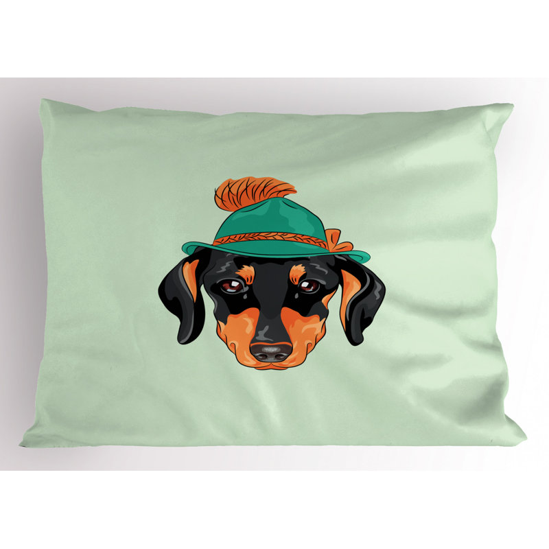 Dachshund Polyester Sham Set, Twin