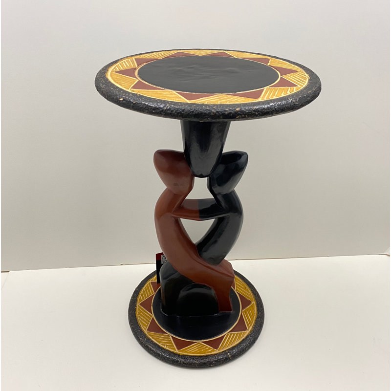 Table de bout cylindrique en bois massif