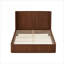 Cadre de lit plateforme en bois brun pour matelas grand, base minimaliste moderne pour une utilisation quotidienne dans la chambre à coucher, aucun sommier requis