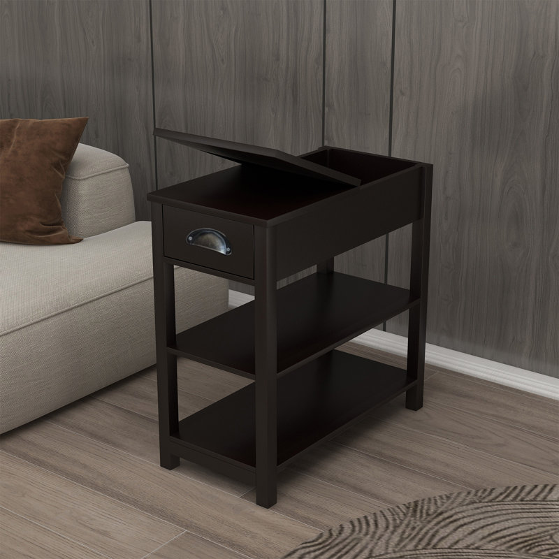 Table étroite avec tiroirs et cloison inférieure