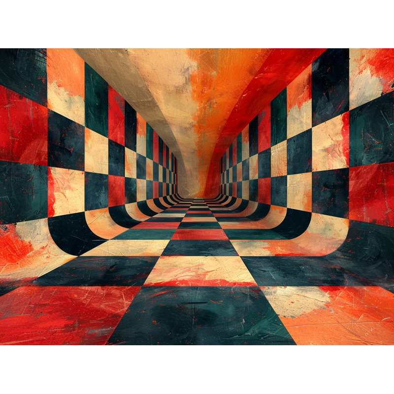 D Art Abstract Geometric Comforter, Twin Extra Long Comforter