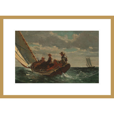 «Breezing Up (A Fair Wind)» par Winslow Homer, impression giclée encadrée