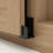 Adjustable U Shape Floor Guide Wall Mounted Sturdy Black Sliding Barn Door Hardware