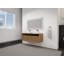 Meuble-lavabo 48 po avec lavabo d'art en céramique blanche, 4 portes à fermeture douce, fixation à flotteur