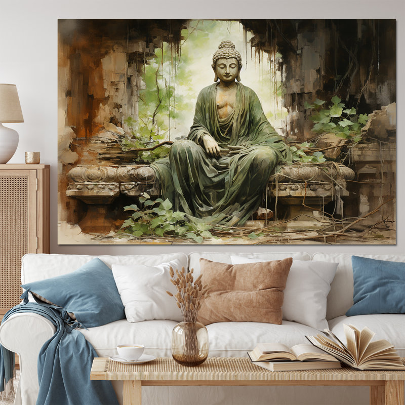 Thailande, ruines de Bouddha, art mural