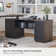63" L Shaped Office Executive Standing Desk with File Cabinet