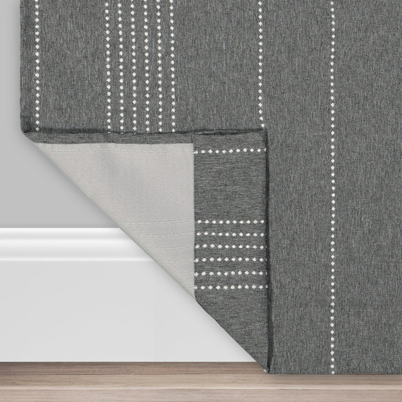 Eclipse Ronneby Blackout 40 x 84 Curtain Panel in Black, Black, 40" W x 84" L