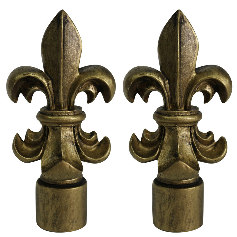 Fleuron en Delp Fleur de Lis, Or antique