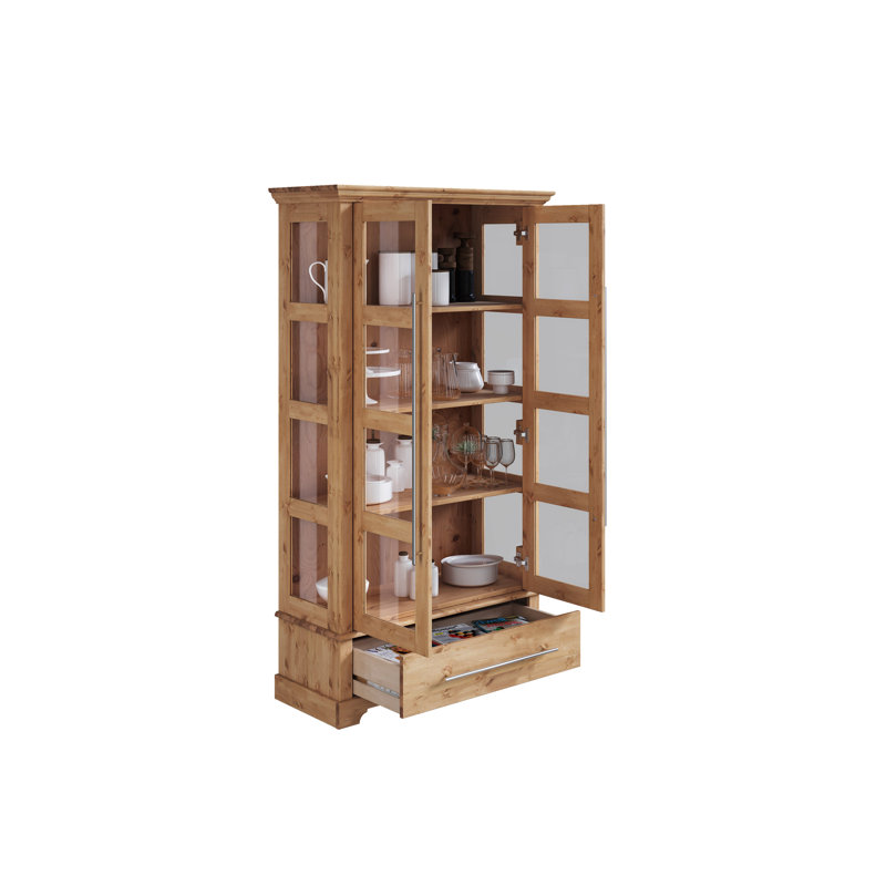 Texian Display Cabinet, Brown Oil