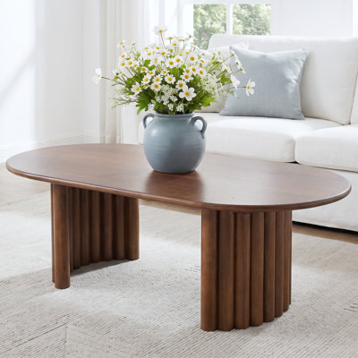 Haiden 51" Oval Solid Wood Coffee Table