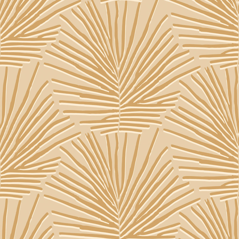 Isle of Palms Wallpaper, Non-Pasted, Golden Taupe