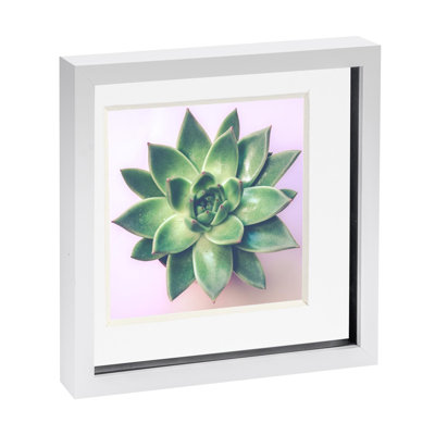 Nicola Spring - 3D Box Photo Frame - 10 x 10" with 8 x 8" Mount